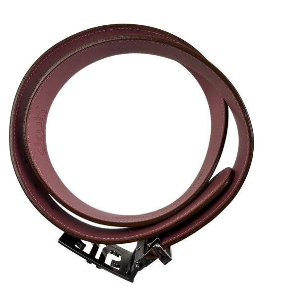 Druh Cognac Pebbled Full Grain Leather Adjustable Golf Belt Silver Buckle Men's - Picture 4 of 9